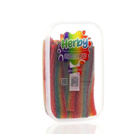 HERBY SOUR RAINBOW BELTS 10 OZ