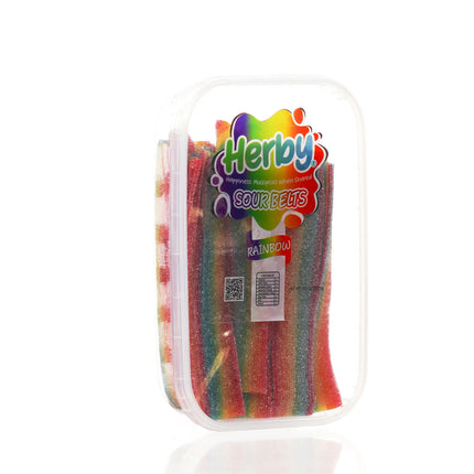 HERBY SOUR RAINBOW BELTS 10 OZ