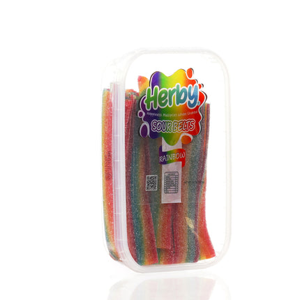 HERBY SOUR RAINBOW BELTS 10 OZ