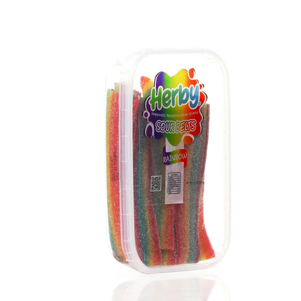 HERBY SOUR RAINBOW BELTS 10 OZ