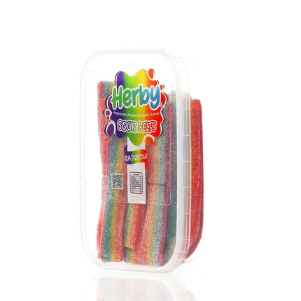 HERBY SOUR RAINBOW BELTS 10 OZ