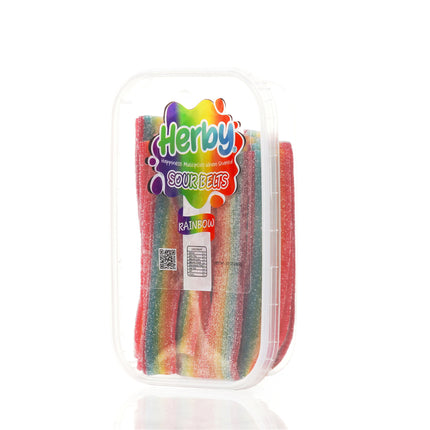 HERBY SOUR RAINBOW BELTS 10 OZ