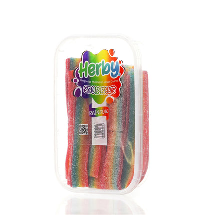 HERBY SOUR RAINBOW BELTS 10 OZ