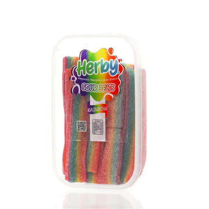 HERBY SOUR RAINBOW BELTS 10 OZ