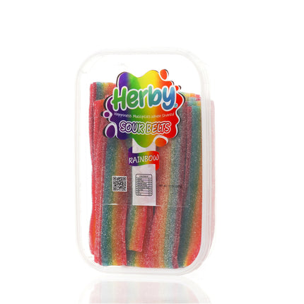 HERBY SOUR RAINBOW BELTS 10 OZ