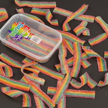 HERBY SOUR RAINBOW BELTS 10 OZ