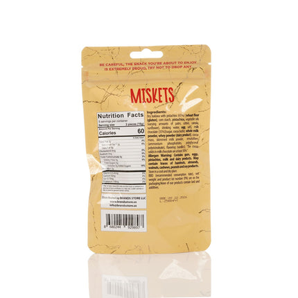 MISKETS MILK CHOCOLATE COATED DRIED BAKLAVA  WITH PISTACHIO