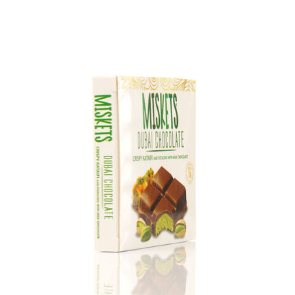 MISKETS MILK CHOCOLATE WITH CRISPY KADAYIF AND PISTACHIO FILLING  (100gr. Dubai Chocolate)