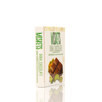 MISKETS MILK CHOCOLATE WITH CRISPY KADAYIF AND PISTACHIO FILLING  (100gr. Dubai Chocolate)