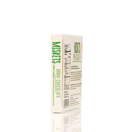 MISKETS MILK CHOCOLATE WITH CRISPY KADAYIF AND PISTACHIO FILLING  (100gr. Dubai Chocolate)