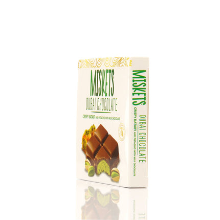 MISKETS MILK CHOCOLATE WITH CRISPY KADAYIF AND PISTACHIO FILLING  (100gr. Dubai Chocolate)
