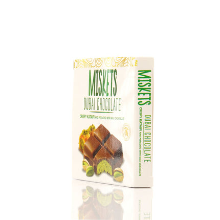 MISKETS MILK CHOCOLATE WITH CRISPY KADAYIF AND PISTACHIO FILLING  (100gr. Dubai Chocolate)