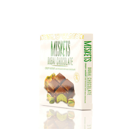 MISKETS MILK CHOCOLATE WITH CRISPY KADAYIF AND PISTACHIO FILLING  (100gr. Dubai Chocolate)