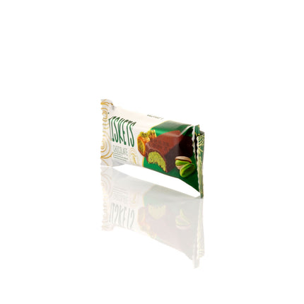 MISKETS MILK CHOCOLATE WITH CRISPY KADAYIF AND PISTACHIO FILLING (25gr.  Dubai Chocolate)