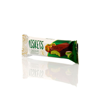 MISKETS MILK CHOCOLATE WITH CRISPY KADAYIF AND PISTACHIO FILLING (25gr.  Dubai Chocolate)