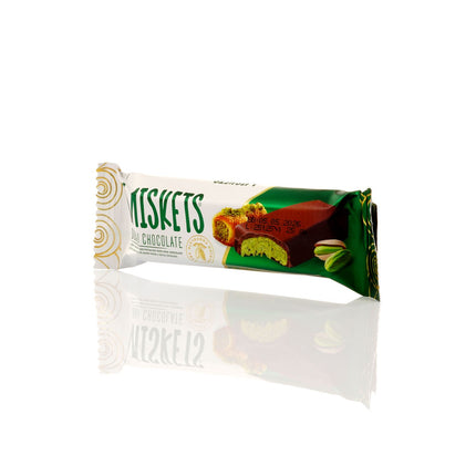 MISKETS MILK CHOCOLATE WITH CRISPY KADAYIF AND PISTACHIO FILLING (25gr.  Dubai Chocolate)