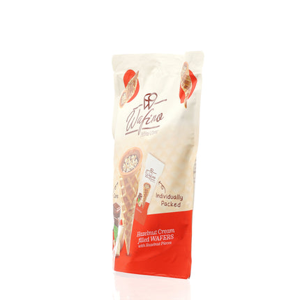 WAFINO WAFFLE CONES FILLED WITH MILK CHOCOLATE AND HAZELNUT CREAM(100gr)
