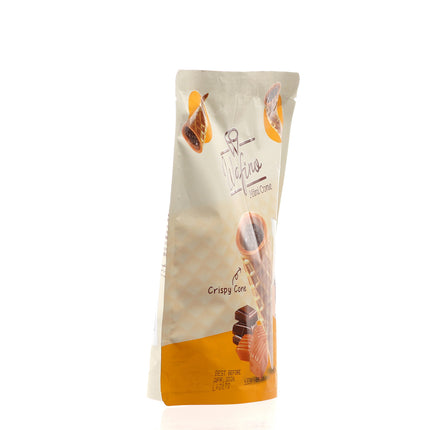 WAFINO WAFFLE CONES FILLED WITH MILK CHOCOLATE AND CARAMEL CREAM (100gr)