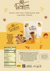 WAFINO WAFFLE CONES FILLED WITH MILK CHOCOLATE AND CARAMEL CREAM (100gr)