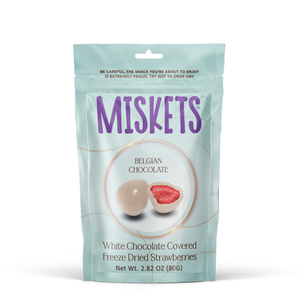 MISKETS WHITE CHOCOLATE COATED STRAWBERRY