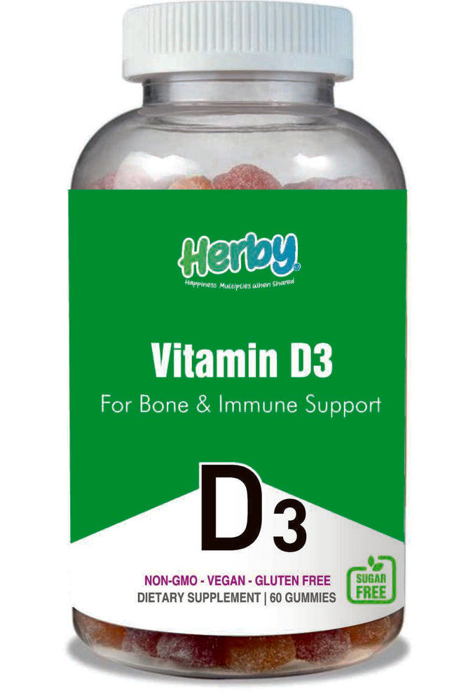 Vitamin D3 Dietary Supplement for Bone & Immune Support, 60 Gummies