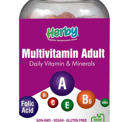 Multivitamin Adult, Dietary Supplement Daily Vitamin & Minerals (60 Gummies)