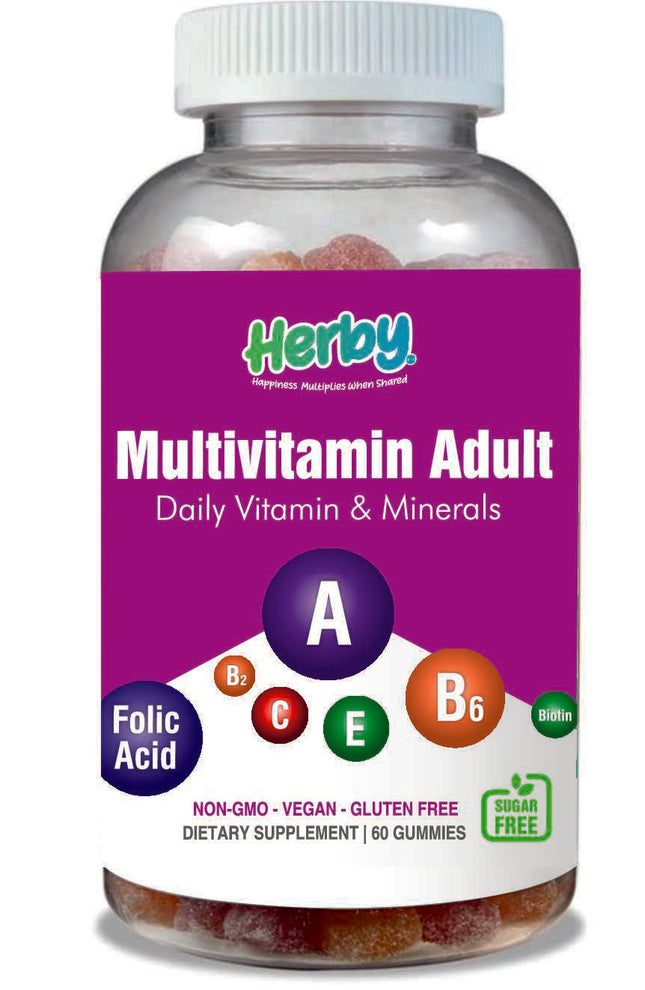 Multivitamin Adult, Dietary Supplement Daily Vitamin & Minerals (60 Gummies)