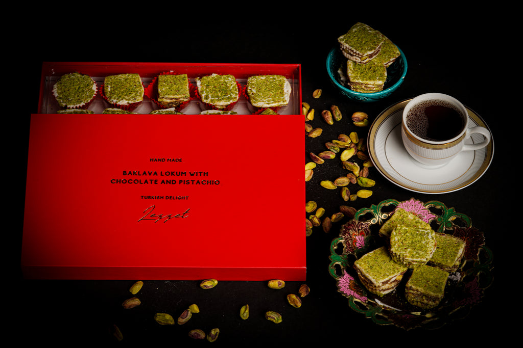 BAKLAVA LOKUM WITH CHOCOLATE AND PISTACHIO 15 PACK