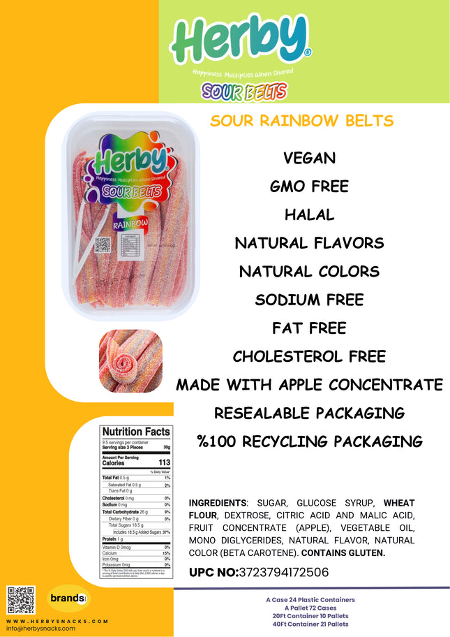 SOUR RAINBOW BELTS