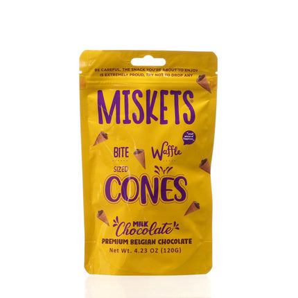 MISKETS WAFFLE CONES FILLED WITH MILK CHOCOLATE