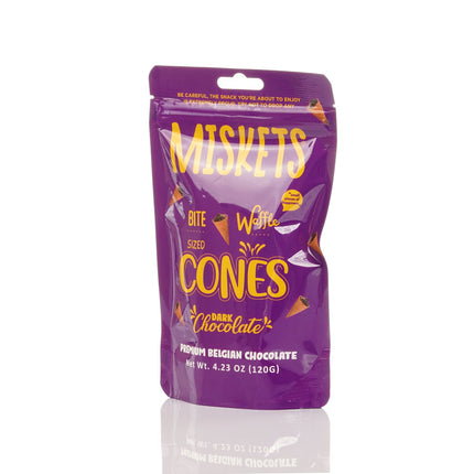 MISKETS WAFFLE CONES FILLED WITH DARK CHOCOLATE