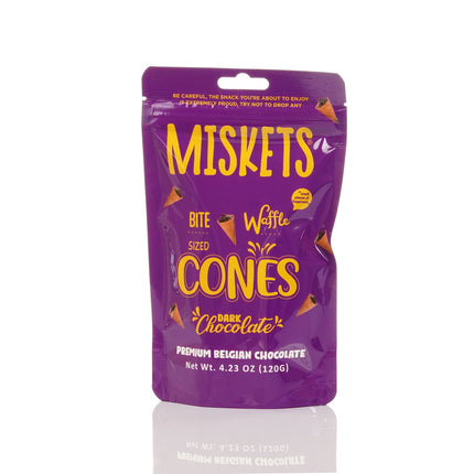 MISKETS WAFFLE CONES FILLED WITH DARK CHOCOLATE