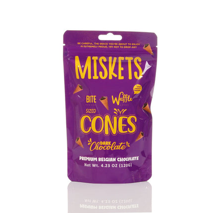 MISKETS WAFFLE CONES FILLED WITH DARK CHOCOLATE