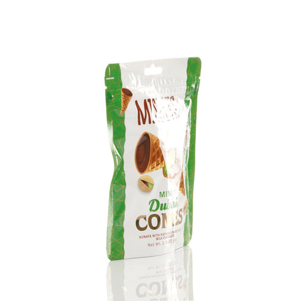 MISKETS WAFFLE CONES FILLED WITH PISTACHIO CREAM AND MILK CHOCOLATE (50 gr.  Dubai Chocolate Cones)