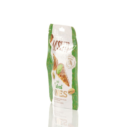 MISKETS WAFFLE CONES FILLED WITH PISTACHIO CREAM AND MILK CHOCOLATE (50 gr.  Dubai Chocolate Cones)