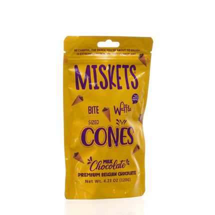 MISKETS WAFFLE CONES FILLED WITH MILK CHOCOLATE