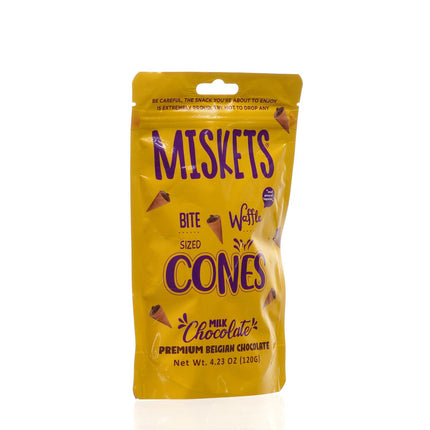 MISKETS WAFFLE CONES FILLED WITH MILK CHOCOLATE