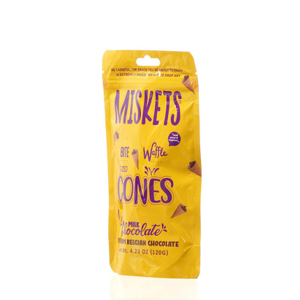 MISKETS WAFFLE CONES FILLED WITH MILK CHOCOLATE