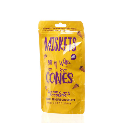 MISKETS WAFFLE CONES FILLED WITH MILK CHOCOLATE