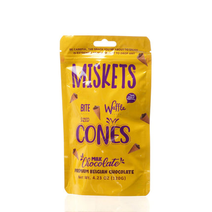 MISKETS WAFFLE CONES FILLED WITH MILK CHOCOLATE