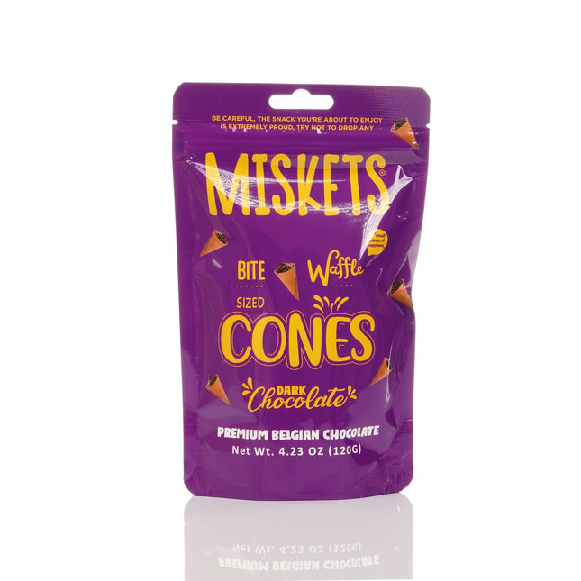 MISKETS WAFFLE CONES FILLED WITH DARK CHOCOLATE