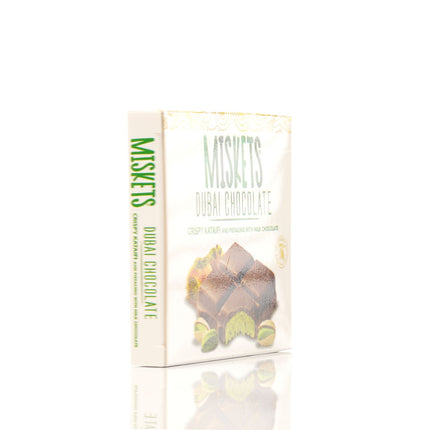 MISKETS MILK CHOCOLATE WITH CRISPY KADAYIF AND PISTACHIO FILLING  (100gr. Dubai Chocolate)