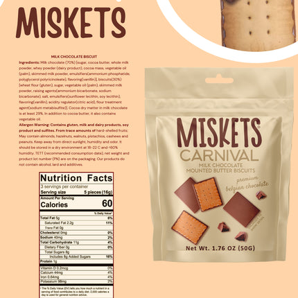 MISKETS MILK CHOCOLATE BISCUIT