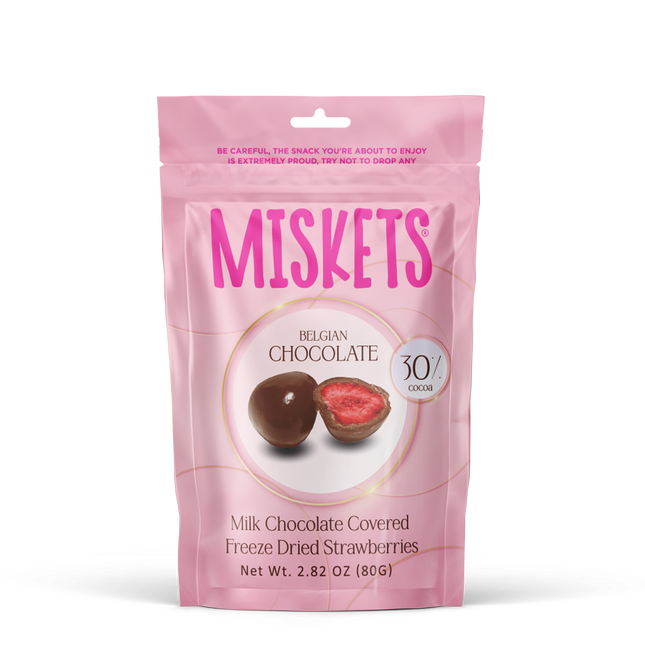 MISKETS MILK CHOCOLATE COATED STRAWBERRY