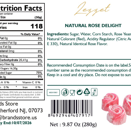 NATURAL ROSE LOKUM 15 PACK