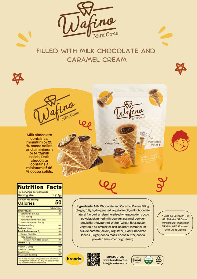 FİLLED WITH MILK CHOCOLATE AND  CARAMEL CREAM(100gr)
