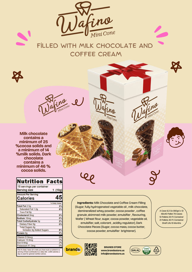 FİLLED WITH MILK CHOCOLATE AND  COFFEE CREAM