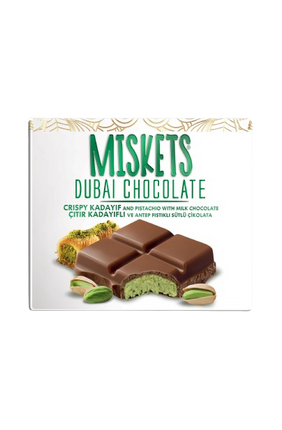 MILK CHOCOLATE WITH CRISPY KADAYIF AND PISTACHIO FILLING  (100gr. Dubai Chocolate)