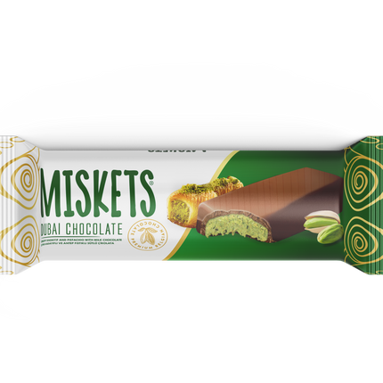 MILK CHOCOLATE WITH CRISPY KADAYIF AND PISTACHIO FILLING (25gr.  Dubai Chocolate)