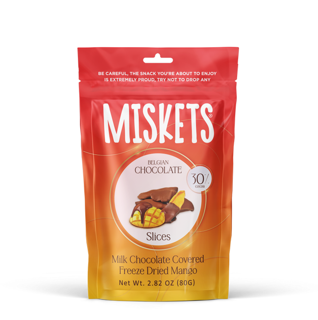 MISKETS MILK CHOCOLATE COATED FREEZE DRIED MANGO